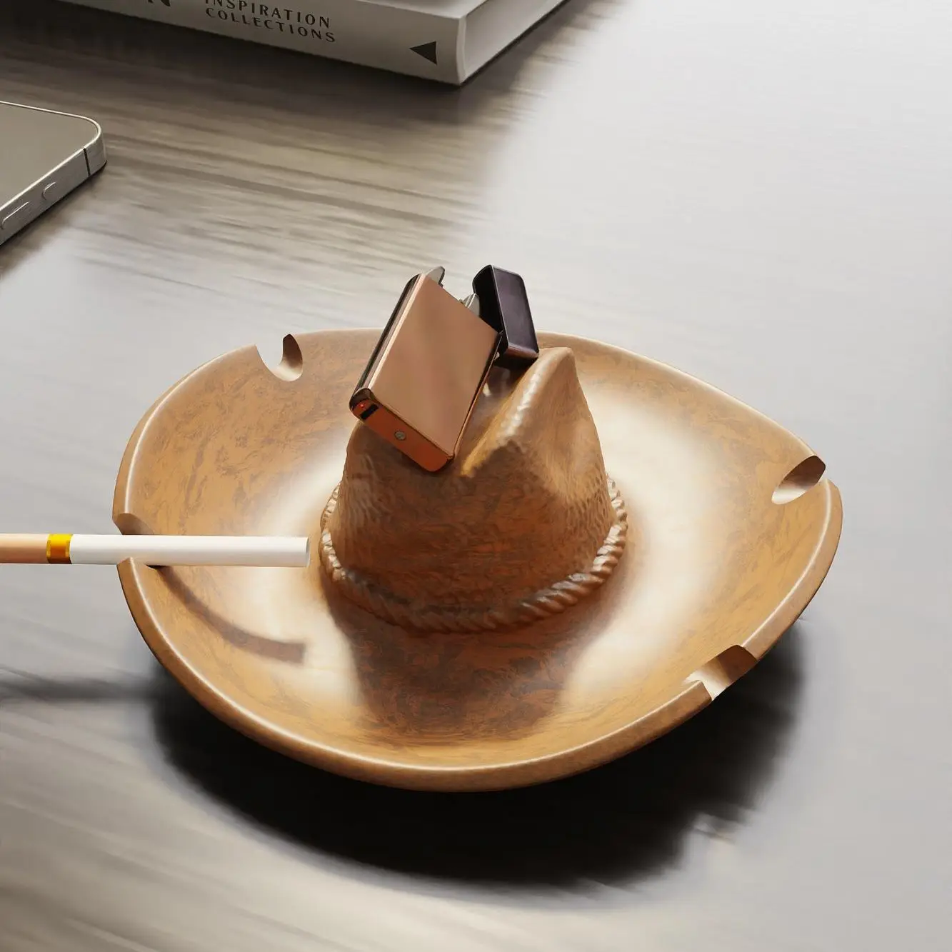 

Creative Ashtray Western Cowboy Hat AshTray Household Cartoon Coffee Table Ornament Home Decoration Best Gift Cigar Accessories