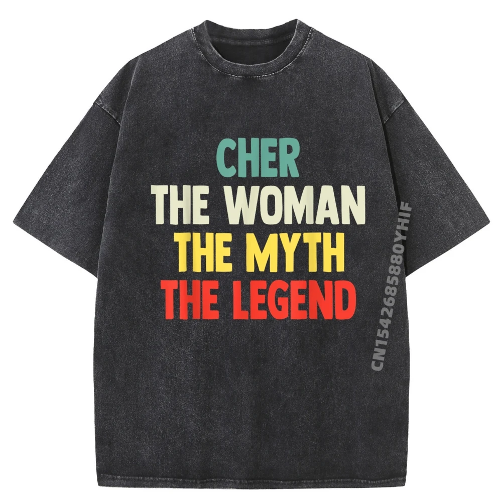 

Для Chercher The Woman The Myth The Legend For Cher Модная футболка Мужская распродажа Винтажная стираная рубашка в стиле панк