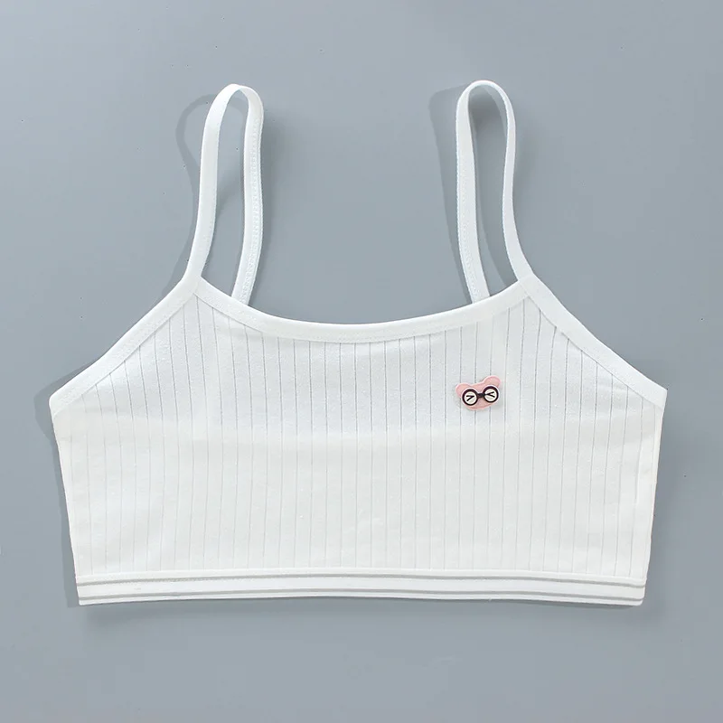 Cartoon Summer Young Children\'s Breast Care Bras Developmental Girls Training Bra Puberty Students Kids Vest Teenage Underwears