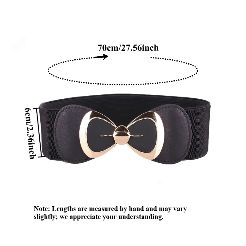 IF IFOND Fashionable Trendy Everyday Versatile Women's Belt Korean-Style Elegant and Feminine Bow-Adorned Elastic Waist Belt
