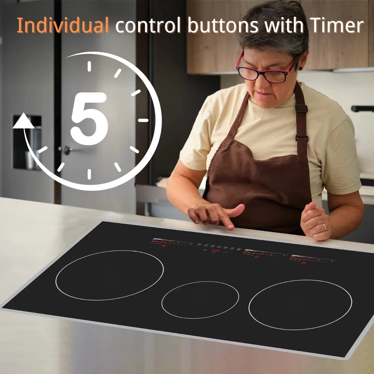 

Factory Direct Sales Electrical Appliances Cooktop Frying Function 3burner Induction Cooker
