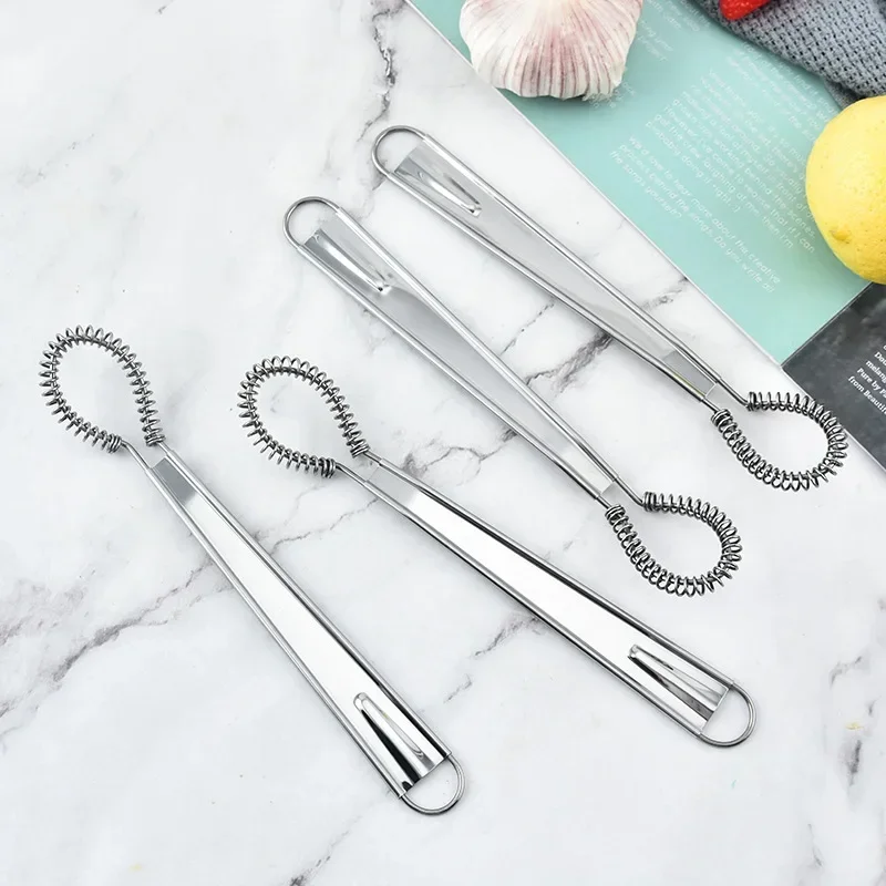 New Stainless Steel Magic Hand Held Spring Whisk Mini Kitchen Eggs Sauces Mixer Spring Beater Hand Honey Cream Stir