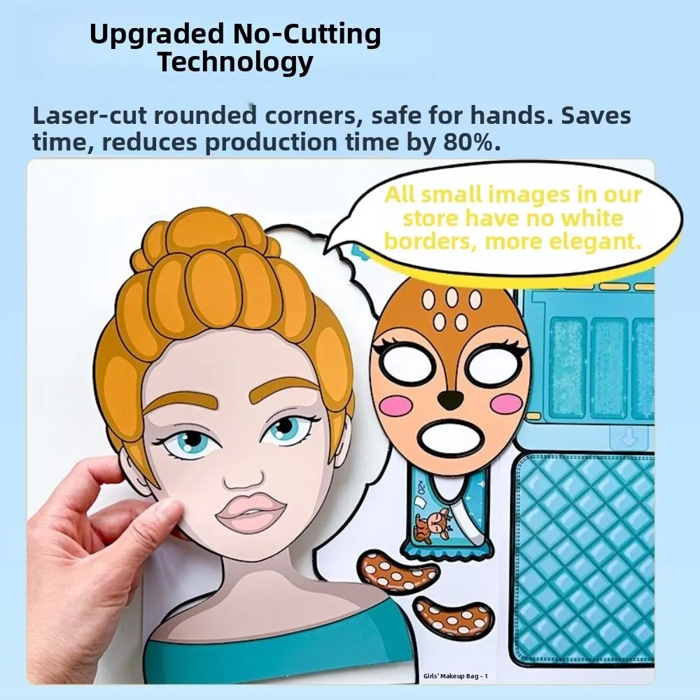 Książeczka interaktywna 3D do zdobienia paznokci, cicha książeczka, kreatywne gry z naklejkami, książeczka cicha, rękodzieło DIY, zabawka do przebierania dla dzieci.