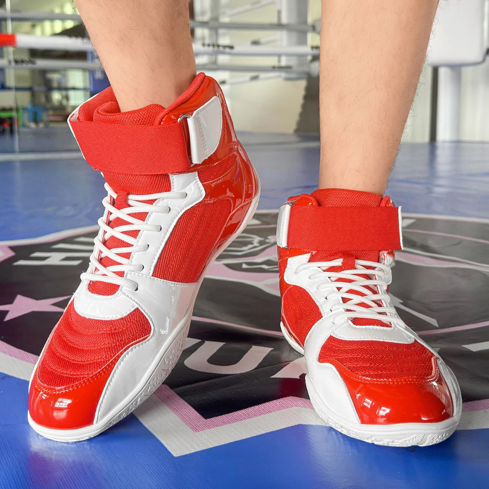 

Hot Sale Wrestling Shoes for Men Professional Boxing Sport Shoes for Men Indoor Martial Arts Taekwondo 2025 Men Squat Shoes
