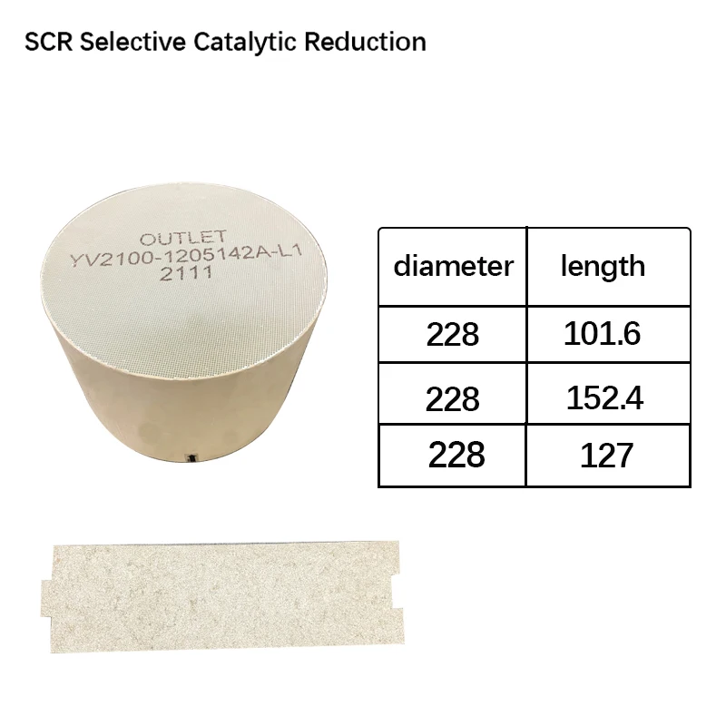 

Высокоэффективный диаметр 228 мм дизель SCR ванадиевое молекулярное сито селективный каталитический сердечник для выхлопных систем