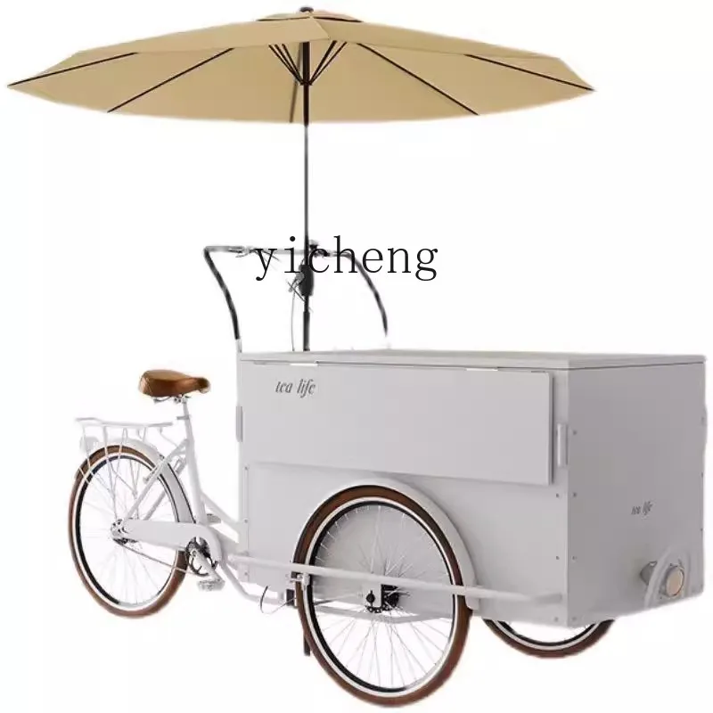 

ZK Outdoor Coffee Stall Car Mobile Three Wheels Night Market Stall Snack Car Plaza Promotional Display Car