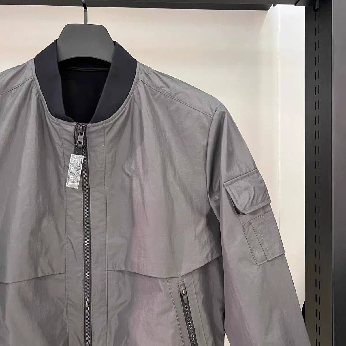 2026 Spring New Korean Design Men Golf Jacket Letter Print Zip Up Long Sleeve Coat Casual Slim Fit Athletic Sportswear Outerwear