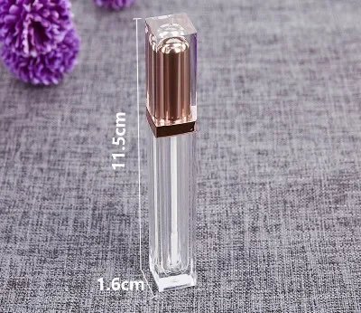 20pcs Empty Lipgloss Tube High Grade Transparent DIY Lip Gloss Packing Box Container with Acrylic Gold Silver Cap Split Bottle