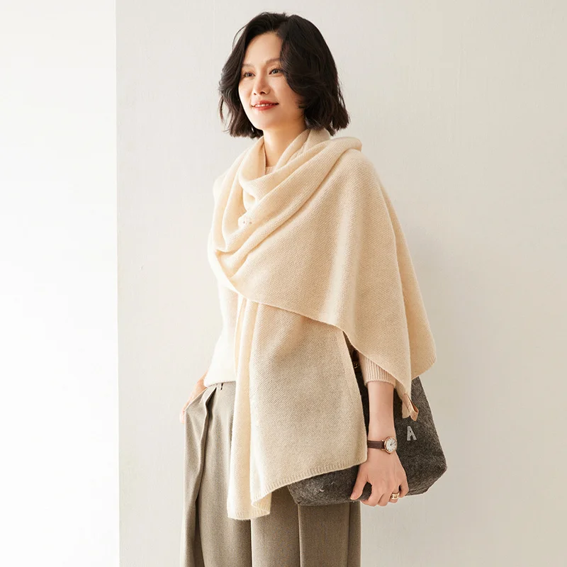 KOIJINSKY New Cashmere 180*45 Women in spring, autumn and winter, soft warm needle knitted scarf