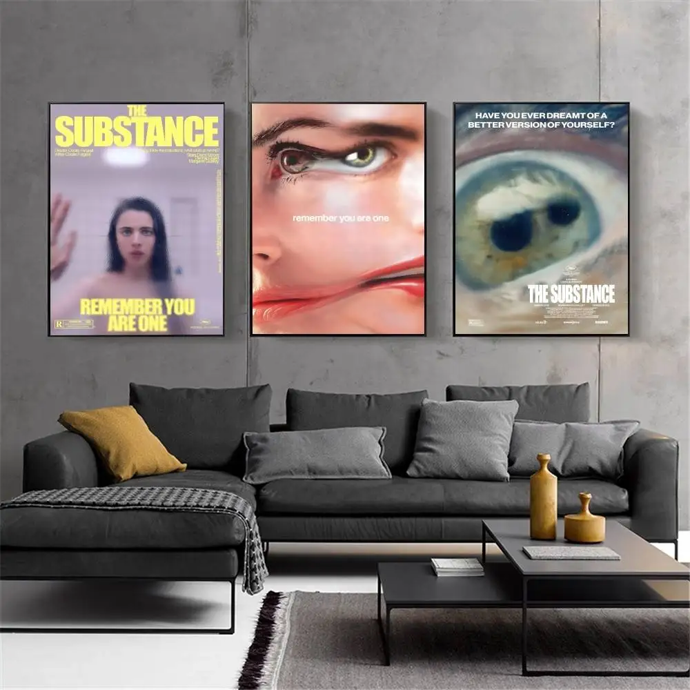The Substance Movie Poster Poster Kraft Club Bar Paper Vintage Posters Wall Art Painting Bedroom Study Stickers