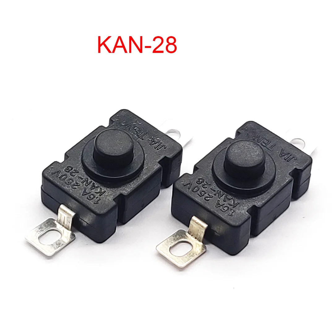 10 pces KAM-28 smd interruptores de botão de travamento automático tipo 18x12mm 1.5a 250v