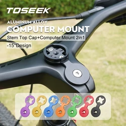 Toseek mtb lenker integrierte headset kappen abdeckung mit computer halterung für garmin bryton wahoo fahrrad computer zubehör