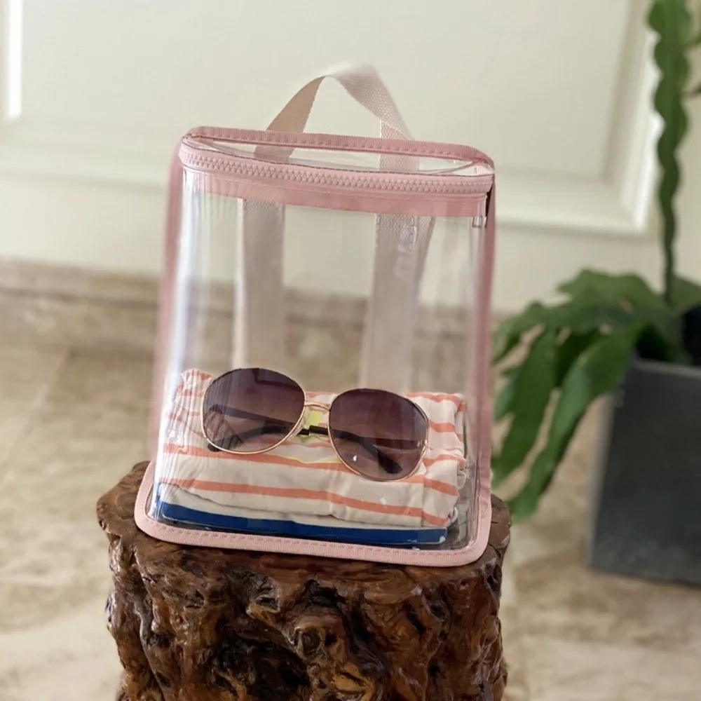 

Органайзер из ПВХ, видимые сумки для хранения плавания большой емкости, стильный пляжный водонепроницаемый рюкзак на молнии, летний