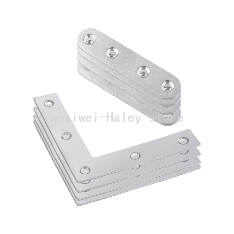 

10 Pcs Flat Corner Brace, L Type Shelf Bracket 50/60/80mm(1.97/2.36/3.15inch), Heavy Duty Stainless Steel Shelf Supports