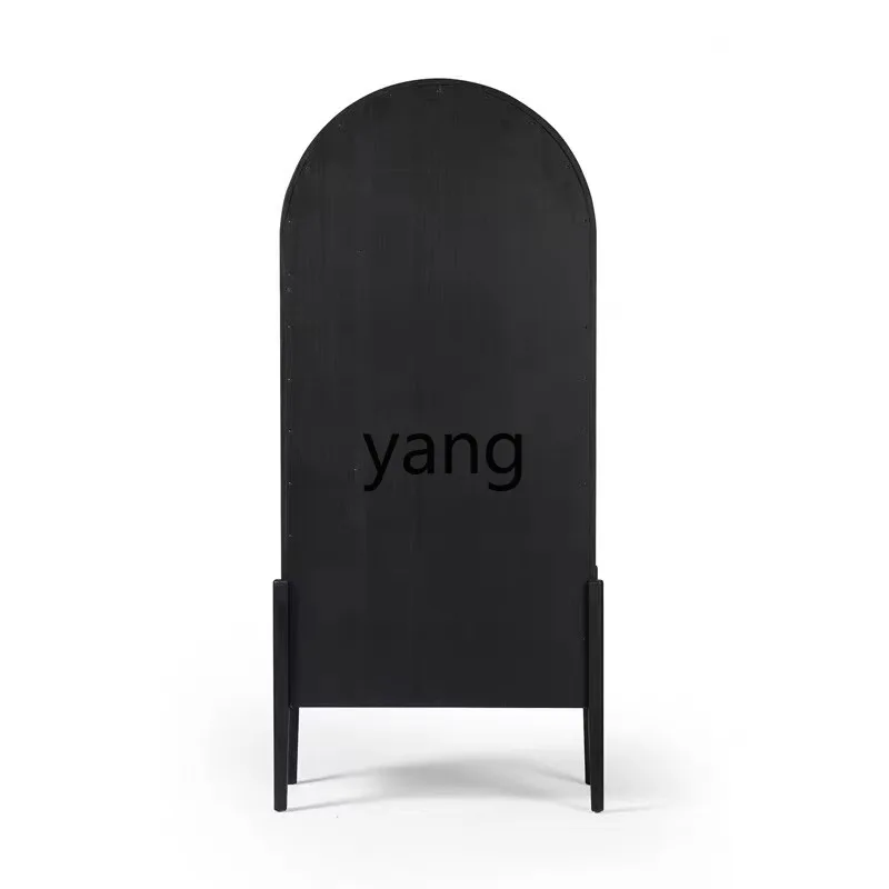 

LTT American Solid Wood Bookcase Living Room Arch Decorative Cabinet Figure Antique Display Cabinet Light Luxury