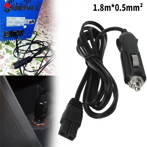 Imagen 2 del producto Enfriador de coche de repuesto de 2m, 12V CC, caja fría, Mini nevera, Cable de enchufe de 2 pines, Cable de alimentación para encendedor de cigarrillos y refrigerador de coche