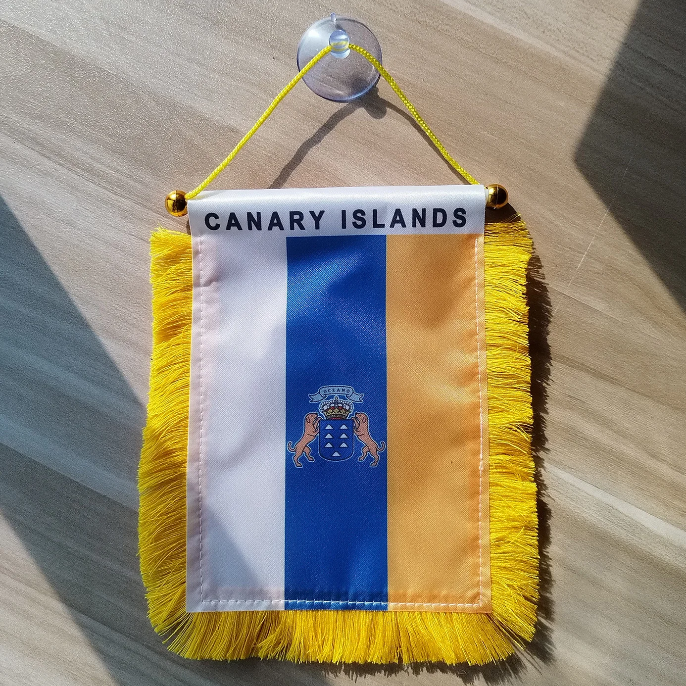 4 X 6 Inch National Banner Canary Islands Window Hanging Flag