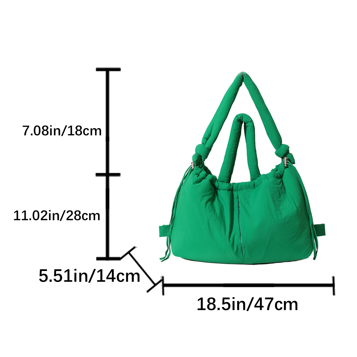 Green Design Padded Bag For Women 2024 Designer Handbag Purse 10 Color Nylon Shoulder Bag Large Capacity Backpack Travel Satchel