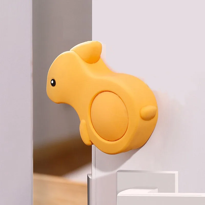 Cartoon Anti-pinch Door Blocker Silicone Doorstop Protect Child Safety Prevent Doors From Closing Automatically