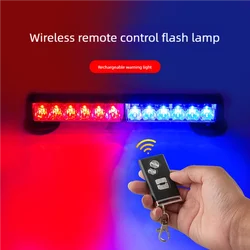 Portable charging flashing light, wireless remote control warning light, strong magnetic rescue car ceiling LED, roof opening li