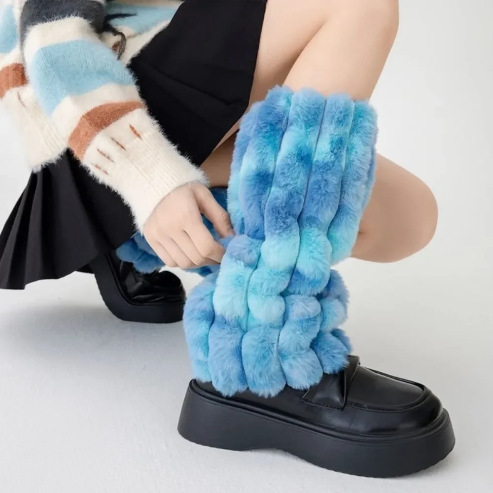 Nuevo Calentador de piernas colorido, cubierta de pie con personalidad dulce y fresca, calentadores de piernas a rayas Y2k a la moda para niñas