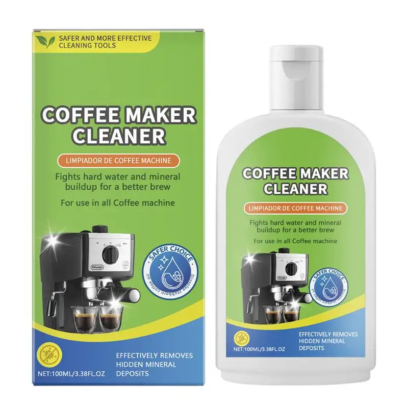 Coffee Machine Cleaner 100ml Espresso Coffee Maker Cleaner Coffee Maker Liquid Cleaner Descaler Beverage Stain Remover