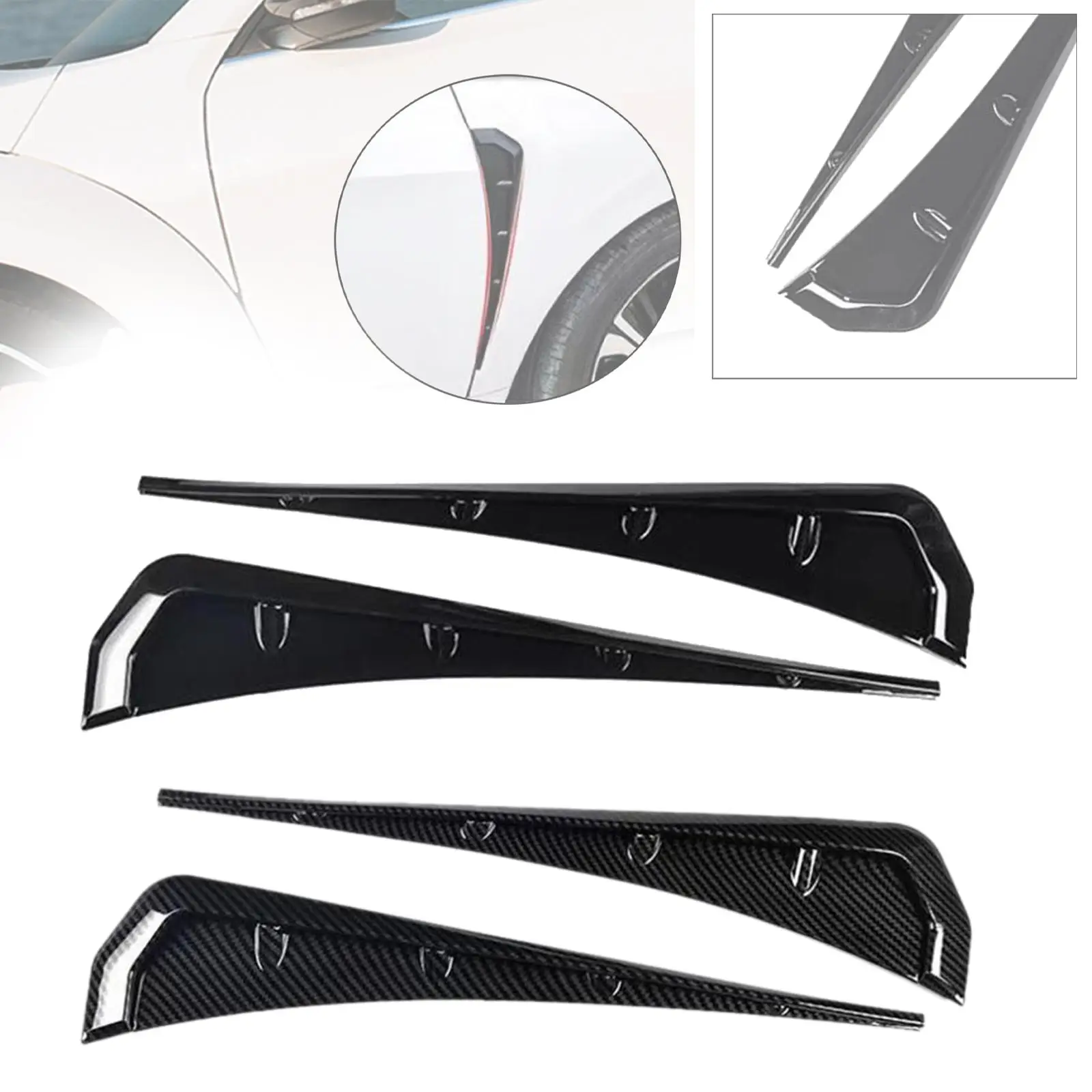 2 Pieces Car Side Vents Automotive Accessories Universal Spoiler