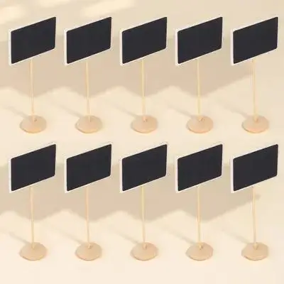 10 Stück Mini-Tafelschild aus Holz, Nachrichtentafel, kleine Tafel für Hinweis, Weinflasche, Geschenkbox, Dekoration