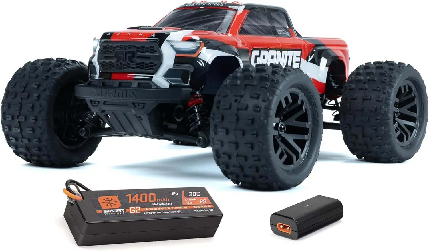 

1/18 Scale Red 4X4 Monster Truck RTR with Battery & Charger, Ready to Run