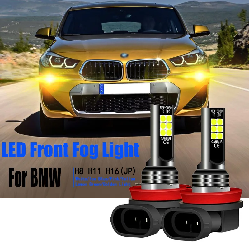 2pcs LED Front Fog Light Bulb Lamps H8 For BMW 1-Series F20 F21 2-Series F45 F23 F22 F87 F46 3-Series F30 F80 E93 E92 F34 F31