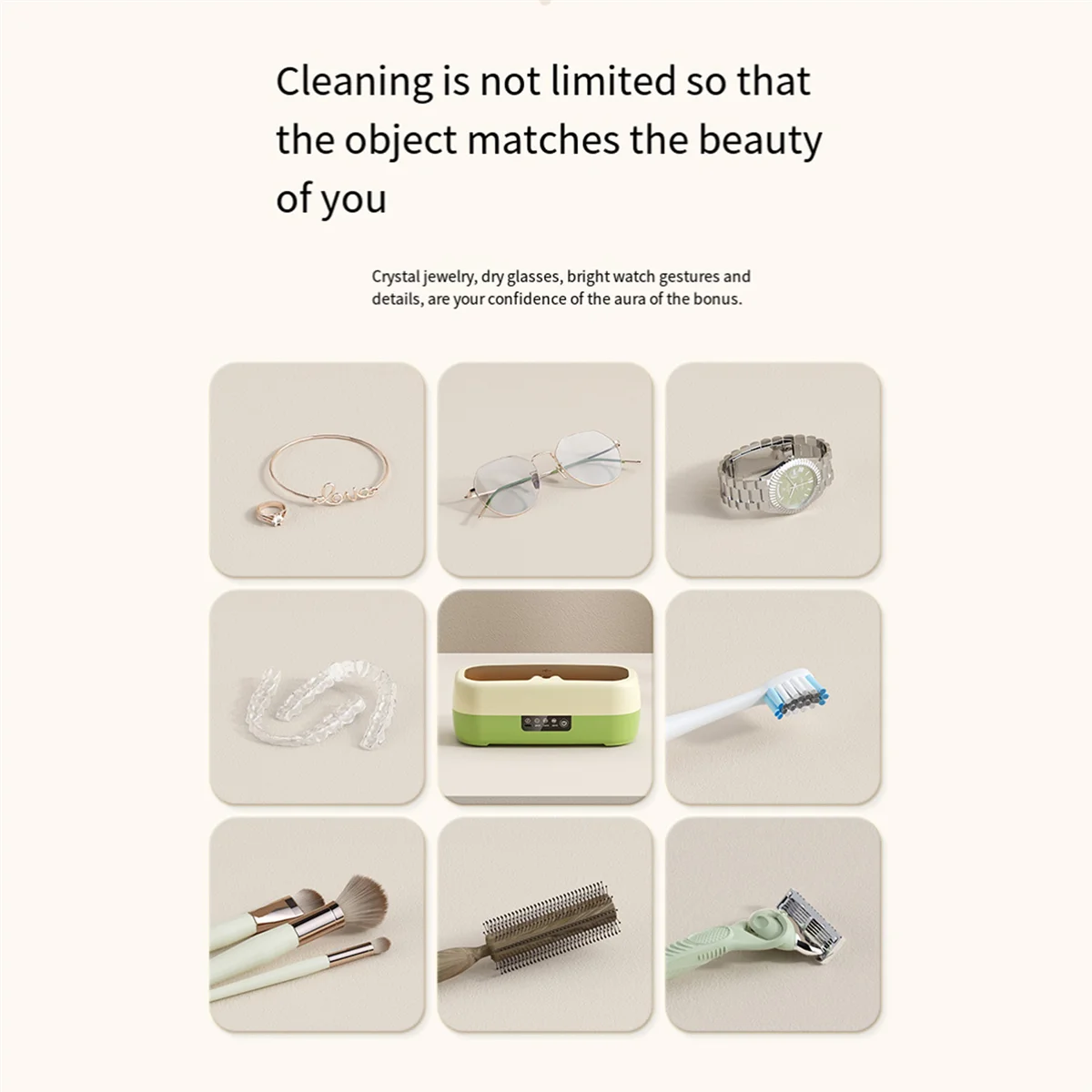 Czyszczenie okularów Ultradźwiękowa maszyna do czyszczenia biżuterii Ultradźwiękowa kąpiel czyszcząca o wysokiej częstotliwości do mycia biżuterii