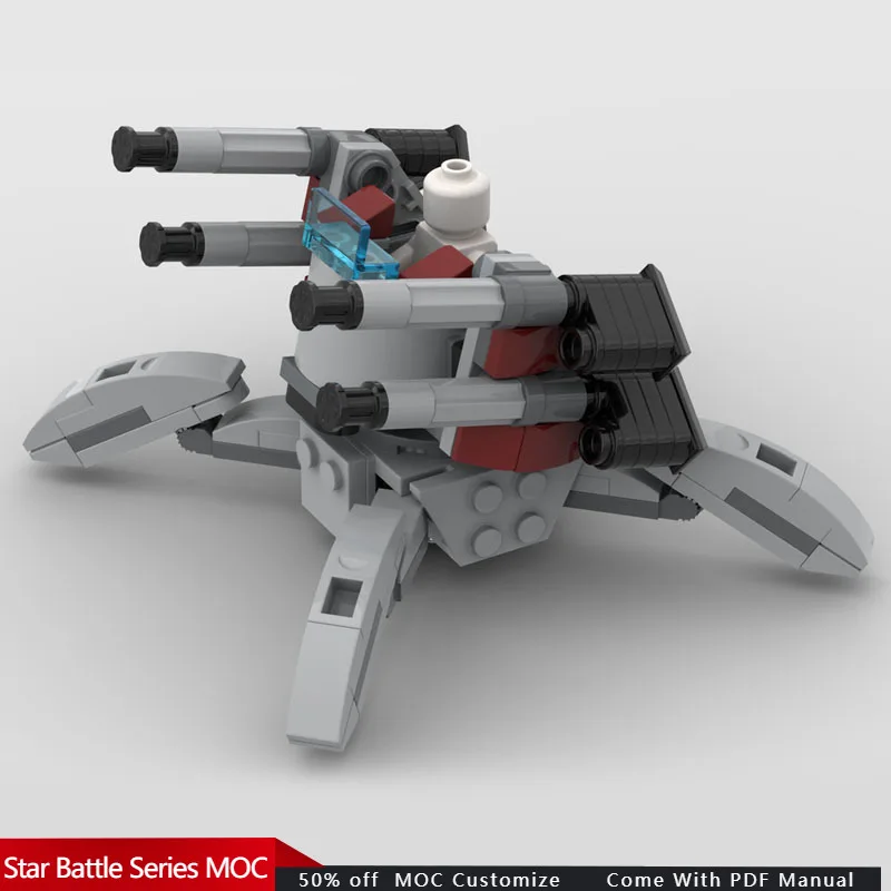 

146 PCS Space War Z45 Quad Mount MOC Customize Modular Building Block Simple Creative Design Popular DIY Holiday Toy Gifts