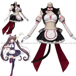 Anime Cafe Maid NEKOPARA Chocolate Vanilla Cosplay Costume Uniform Halloween Carnival Lolita Dress Long Wig Racing Suit Sexy Cos