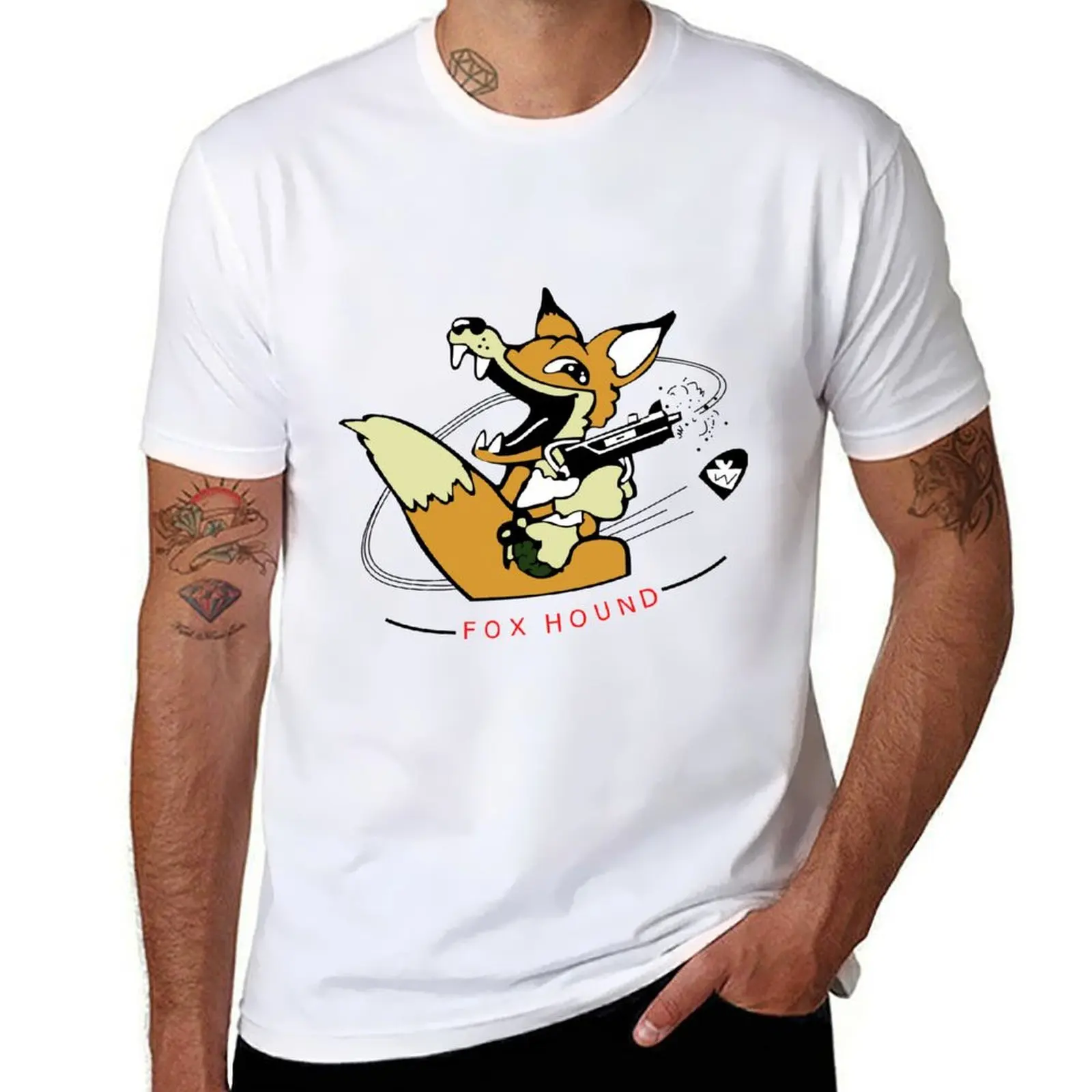 

MGS - 90's Foxhound insignia T-Shirt man t shirt heavy cotton graphic t shirts for man T-Shirt