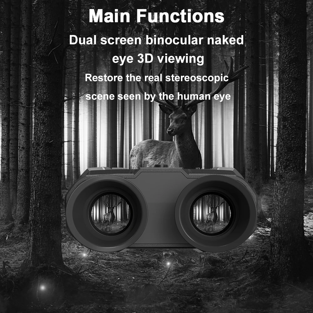 GVDA Infrared Night Vision Binoculars Goggles Device Hunting Camping Telescope 8x Digital Zoom Head Mounted Night Vision Scope