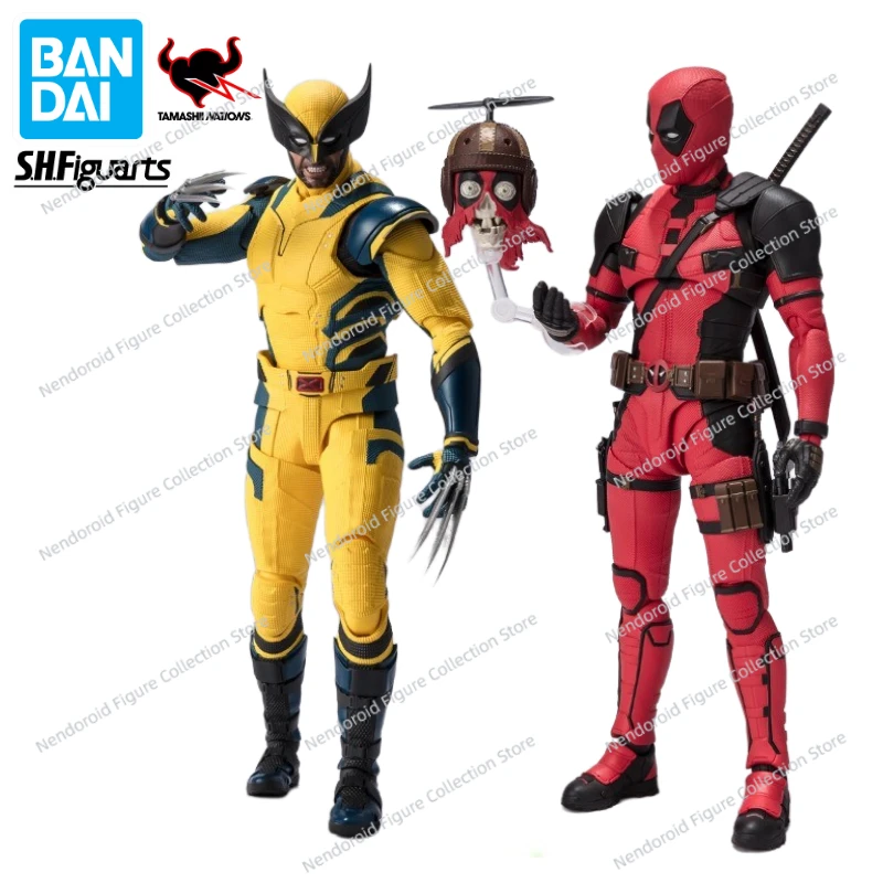 

100% Original Bandai S.H.Figuarts SHF Deadpool Wolverine Movie Version Marvel Animation Action Figure Toy Gift Model Collection