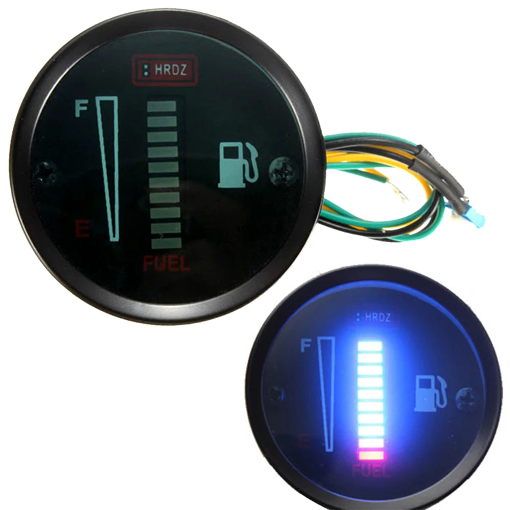 Auto Motorrad modifizierte Kraftstoff zähler LED-Anzeige Kraftstoffs tand anzeige Auto Motorrad Universal 52mm 12V DC Boot LKW RV