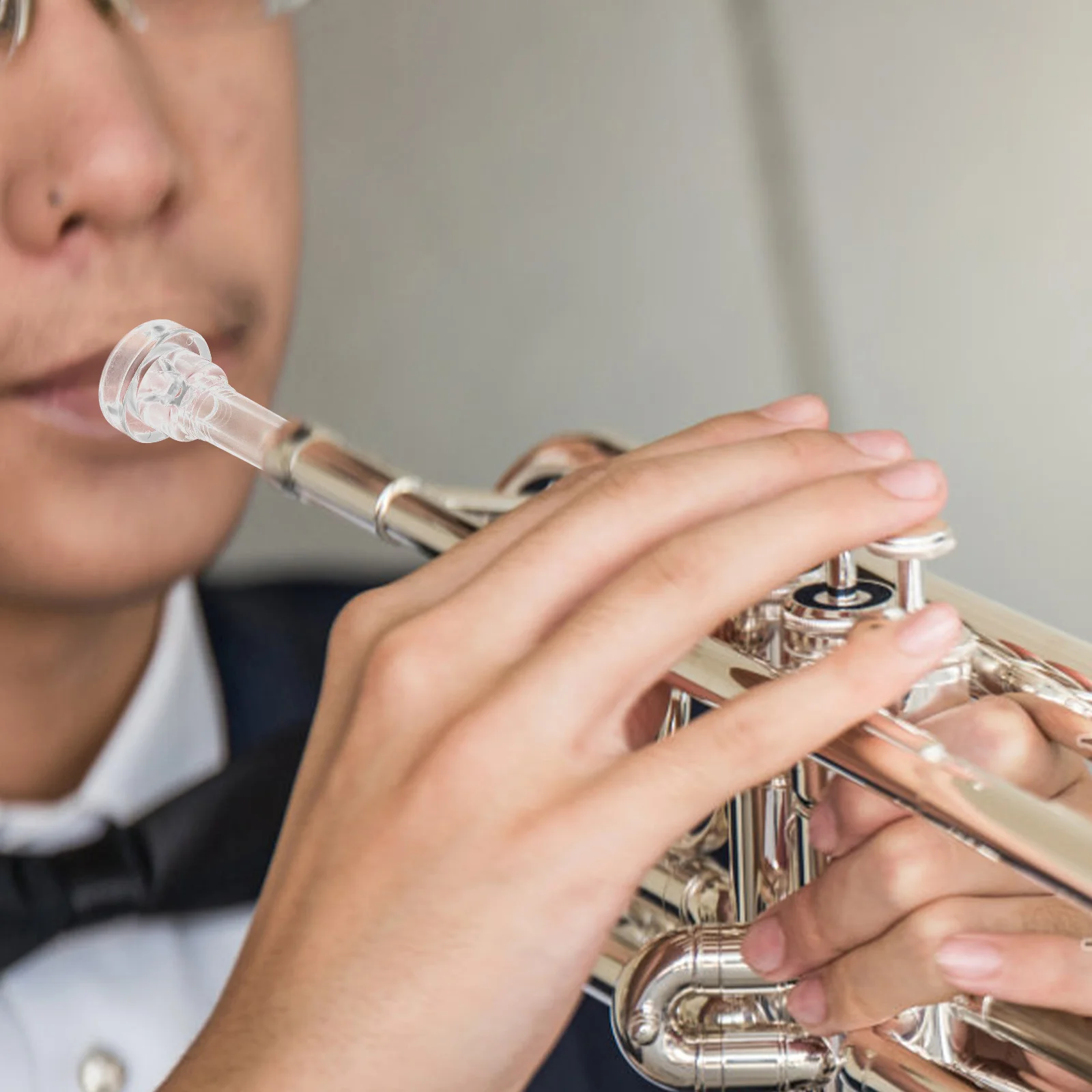 

Trumpet Mouthpiece Lightweight Compact Design For Beginners Smooth No Burrs Durable Plastic Replacement Part Compatible