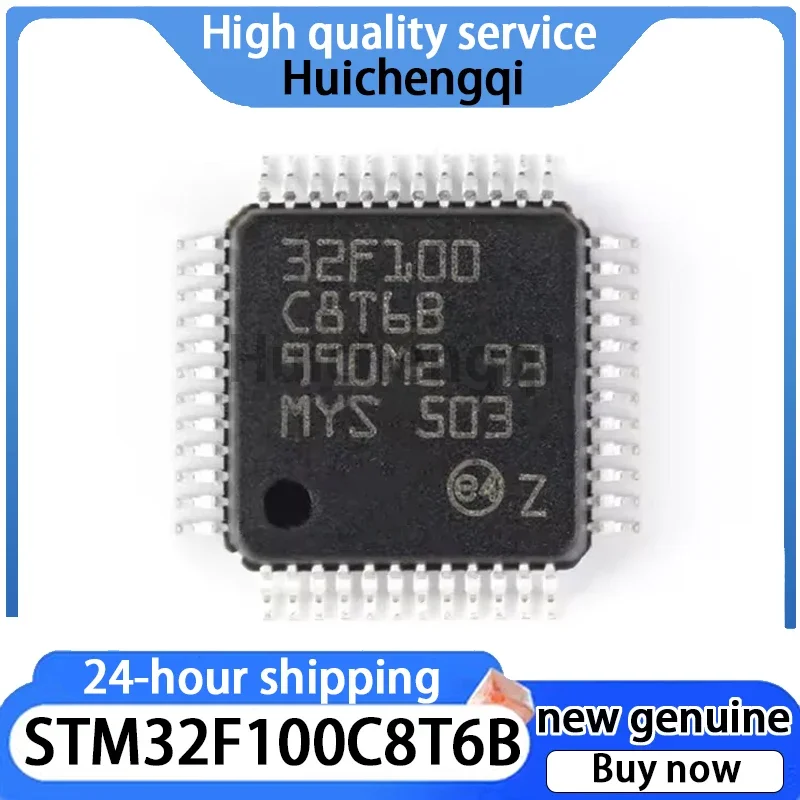 1PCS 32F100C8T6B STM32F100C8T6B LQFP48 New Original Microcontroller Chip with 32-bit 64K Flash Memory in Stock