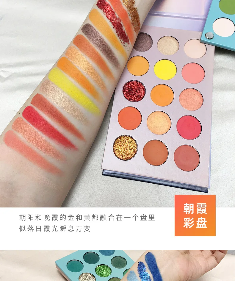 60 Colors Beauty Glazed Eyeshadow Palette Tray Glitter Highlighter Glitter Makeup Long Lasting Color Multi Color Matching