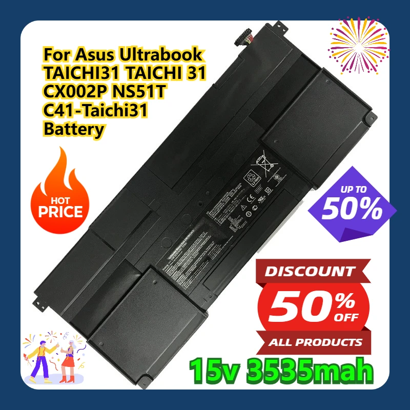 

For Asus Ultrabook TAICHI31 TAICHI 31 CX002P NS51T C41-TAICHI31 Battery