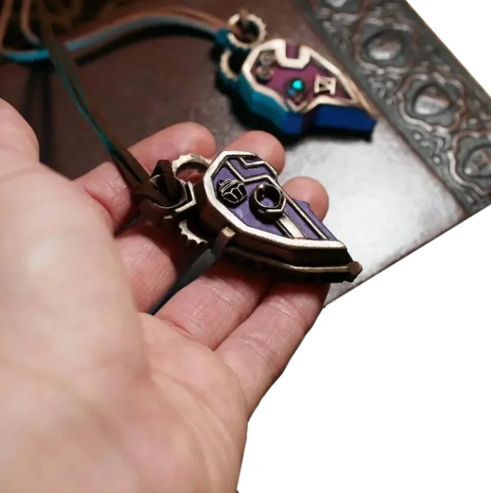 Disguise Arcane Jinx Vi Couple Necklace Puzzle Prop 2024 Game LoL TV 2 Cosplay Accessories Women Role Play Party Gifts