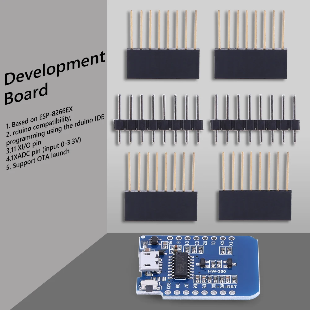 1/2PCS ESP-12F ESP8266 D1 Mini Nodemcu Lua Micro Type-c WeMos WLAN WIFI Expansion Development Board Support OTA Pin for Arduino