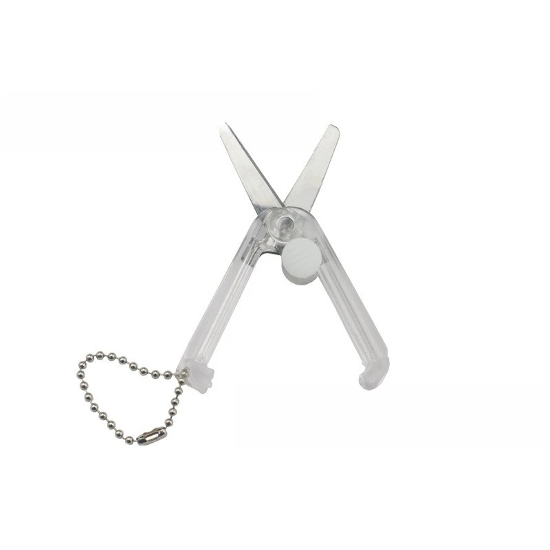 Transparent Scissors Foldable Storage Small Scissors  Mini Stainless Steel Safe and Cute
