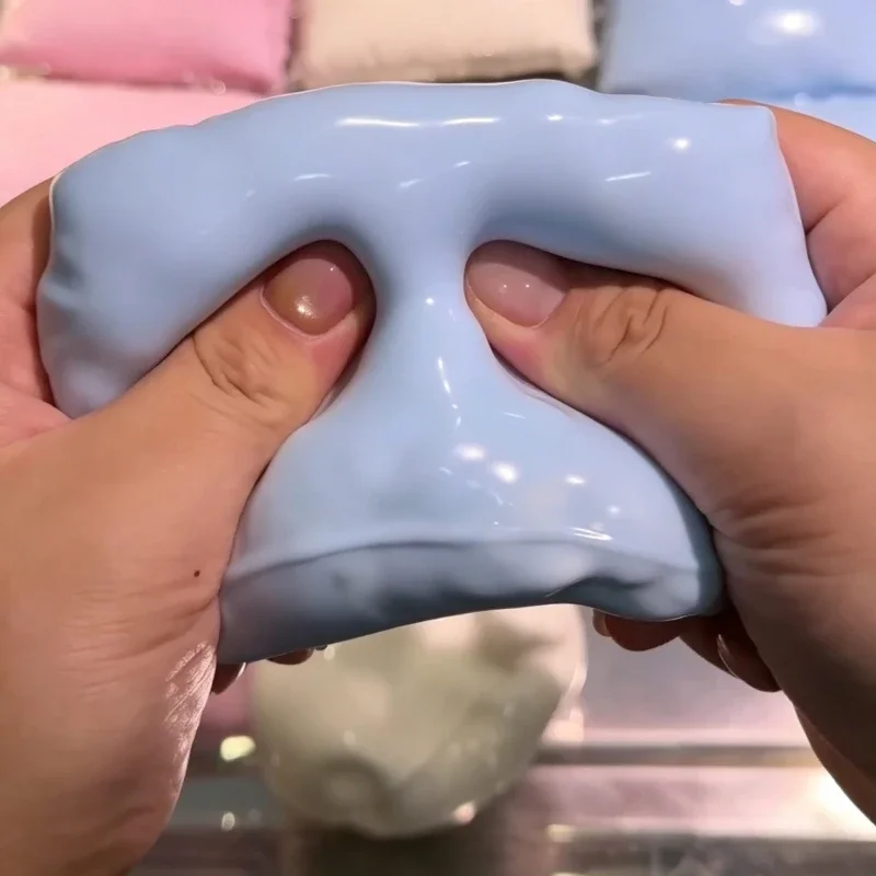 Knuspriges Kissen, weicher Stressball, Fidget-Spielzeug, knuspriges Quetschspielzeug, runde, gefüllte Blöcke, ASMR, Anti-Stress-Entspannung, Handentspannungsgeschenk – Detail 2