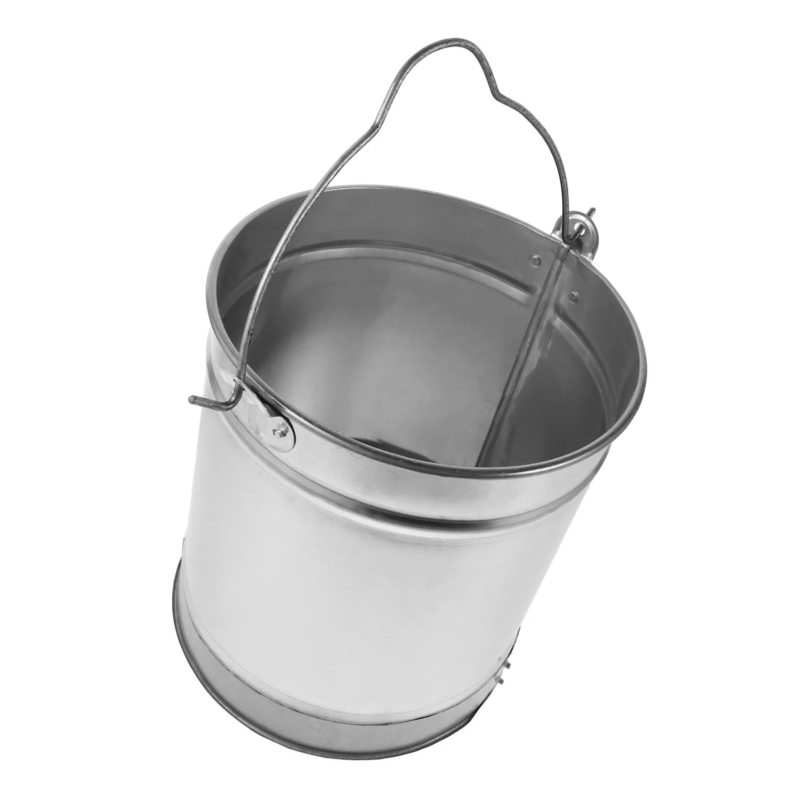 

8L Vintage Metal Garden Bucket Sturdy Iron Water Pail Wide Mouth Reinforced Handle for Rustic Gardening Car Wash Mop Cleaning