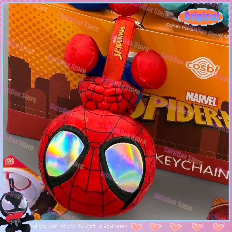 

Оригинальный паук слепая коробка Venom Ghost Spider Scarlet Майлз Моралес аниме фигурка модные игрушки брелок милая сумка кулон подарок