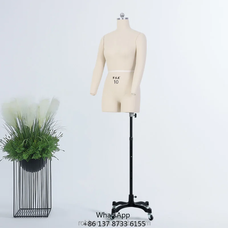 

Female Full Torso Dummy Mannequin EU Size Half Body Dress Form Sewing Stand Fiberglass Foam For Tailor