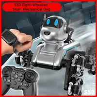 S50 Intelligent Robot Dog Gesture-Sensing Shape-Shifting Eight-Wheel Stunt Remote Control Car Toy for Children Christmas Gift
