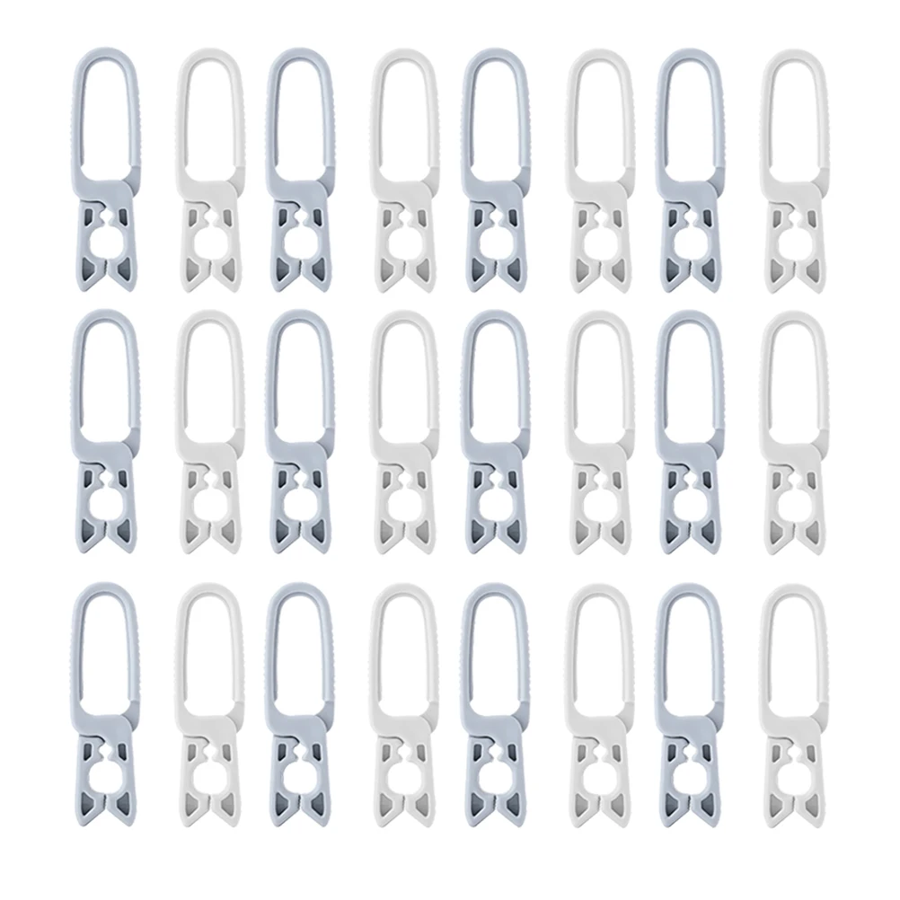 

24pcs Mini Plastic Clothes Sturdy Towel Hangers Laundry Hooks For Socks Scarves Bathing Towel Beach Outdoor Use Clever